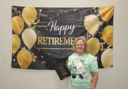 Photo depicting Happy Retirement Mrs. Handy - We will miss you!