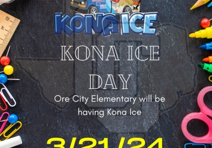 Photo depicting Kona Ice on the elementary campus 3/21/2024