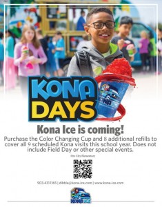 Photo depicting Kona Ice days at the Elementary Campus
